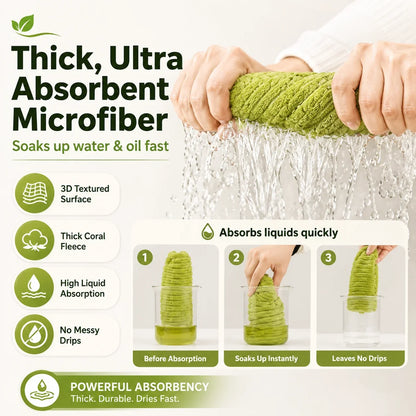 🚨 BUY 1 GET 1 FREE 🚨⏰ Premium Bamboo Fiber Microfiber Cloths – Tear-Off Design & Antibacterial Protection