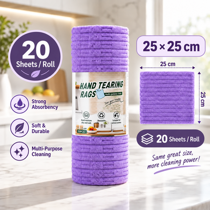 🚨 BUY 1 GET 1 FREE 🚨⏰ Premium Bamboo Fiber Microfiber Cloths – Tear-Off Design & Antibacterial Protection